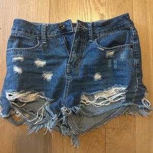 ripped jean shorts